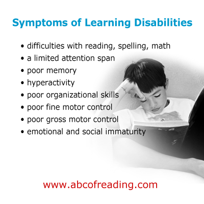 Symptoms of Learning Disabilities